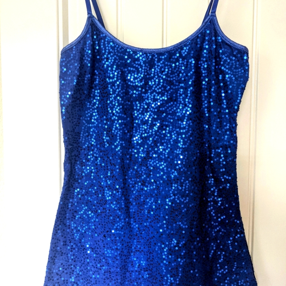 Beautiful blue sequenced tank top